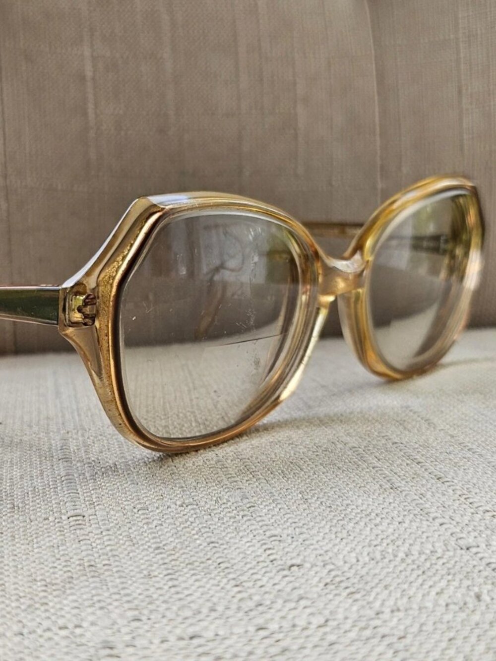Vintage Rodenstock Women Eyeglasses Frame Tan/Brown Tone Eyewear SYBILLE Glasses